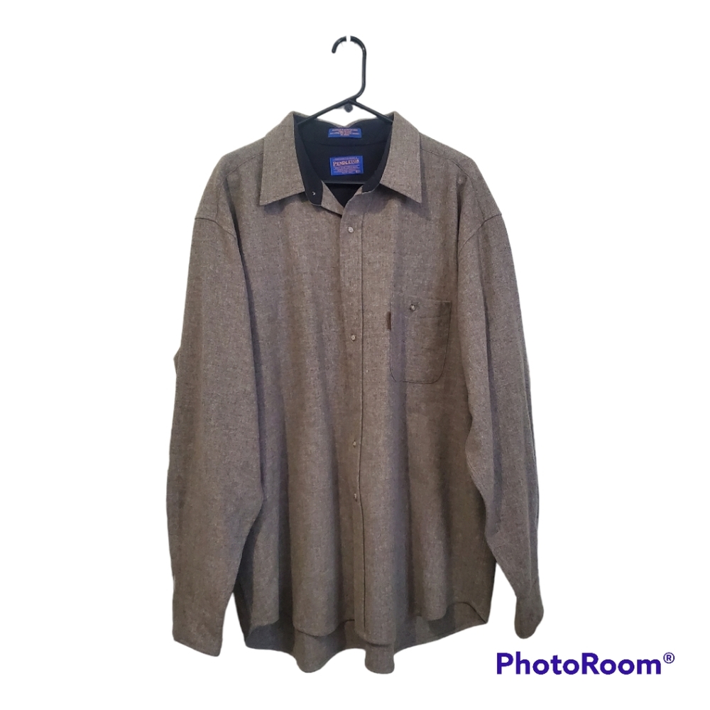 Pendelton Wool Brown/Tan Shacket with Elbow Patches Size XXL